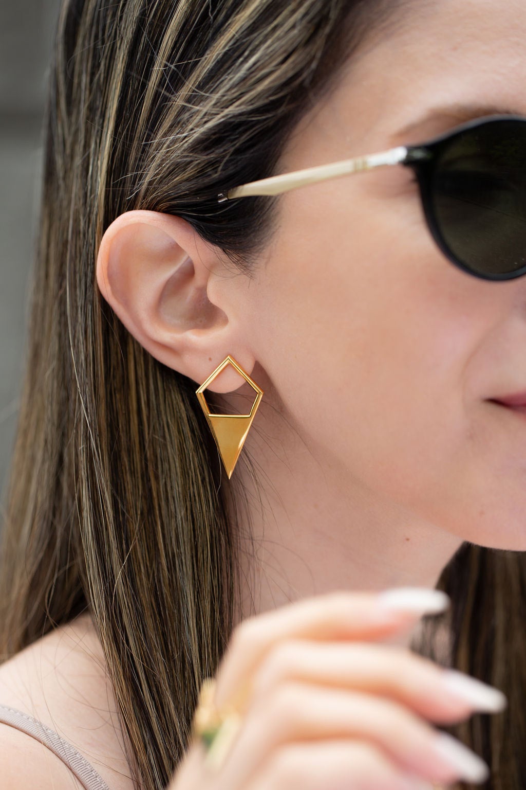 Shiny on sale gold earrings