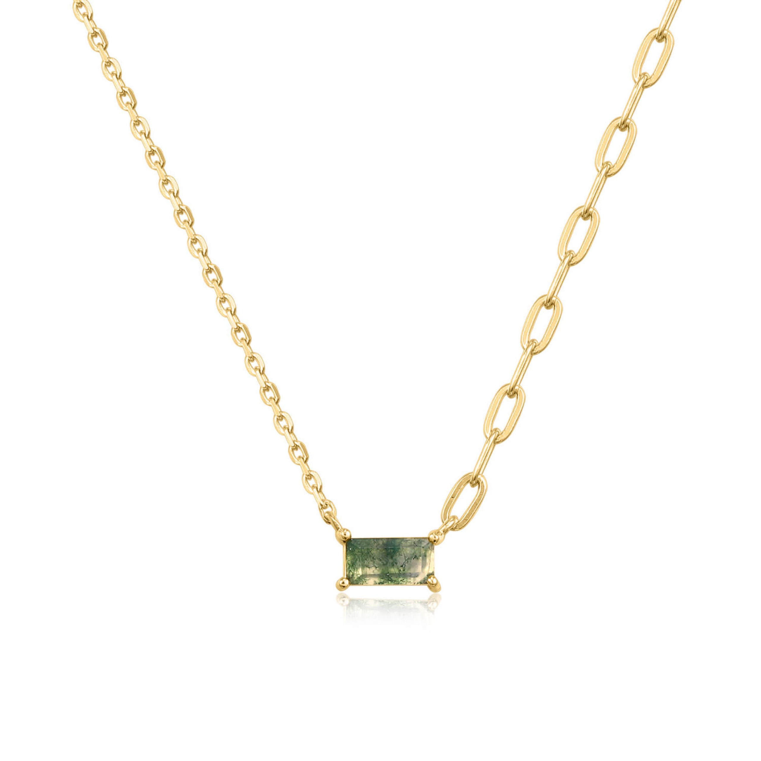 Aquatic Agate Necklace Gold Vermeil Jewelry Shine Gallery